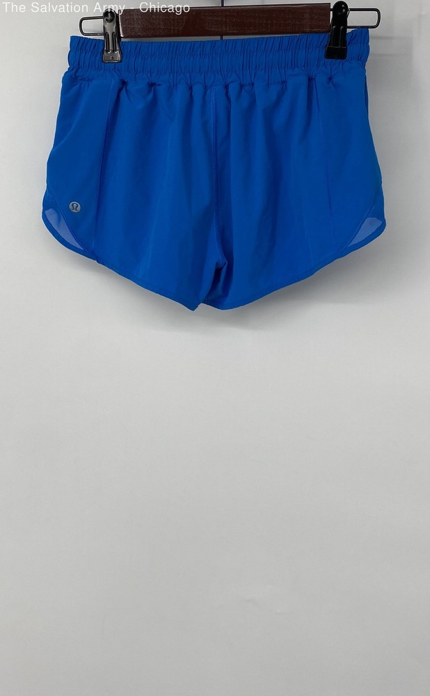 Lululemon Womens Blue Elastic Waist Pull On Activewear Athletic Shorts Size S