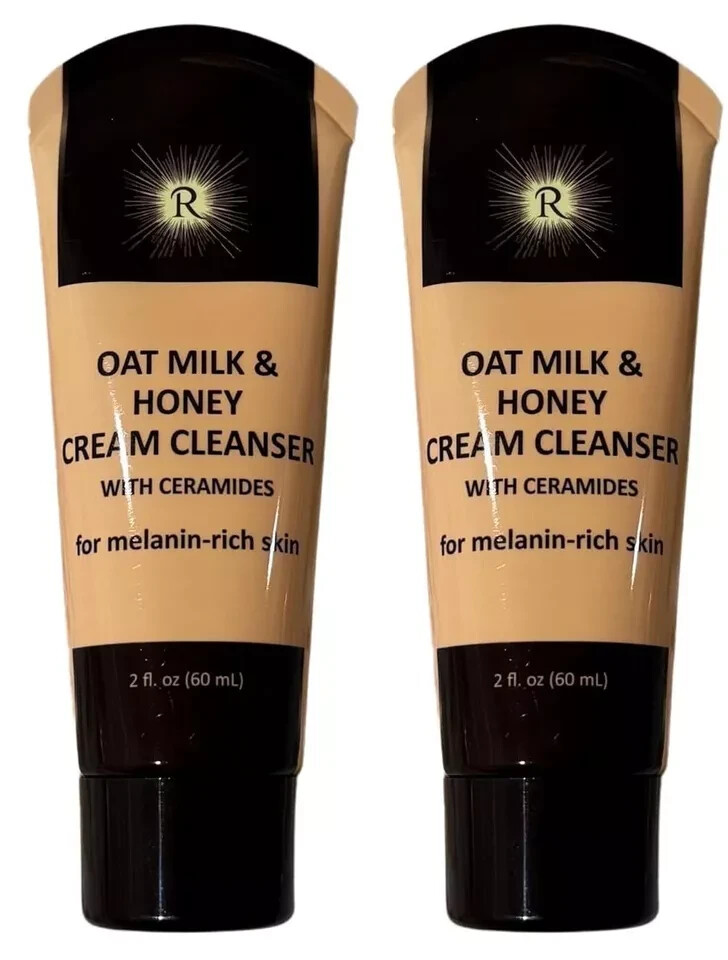 2 Oat Milk & Honey Facial Cream Cleanser with Ceramides, For Melanin-Rich Skin