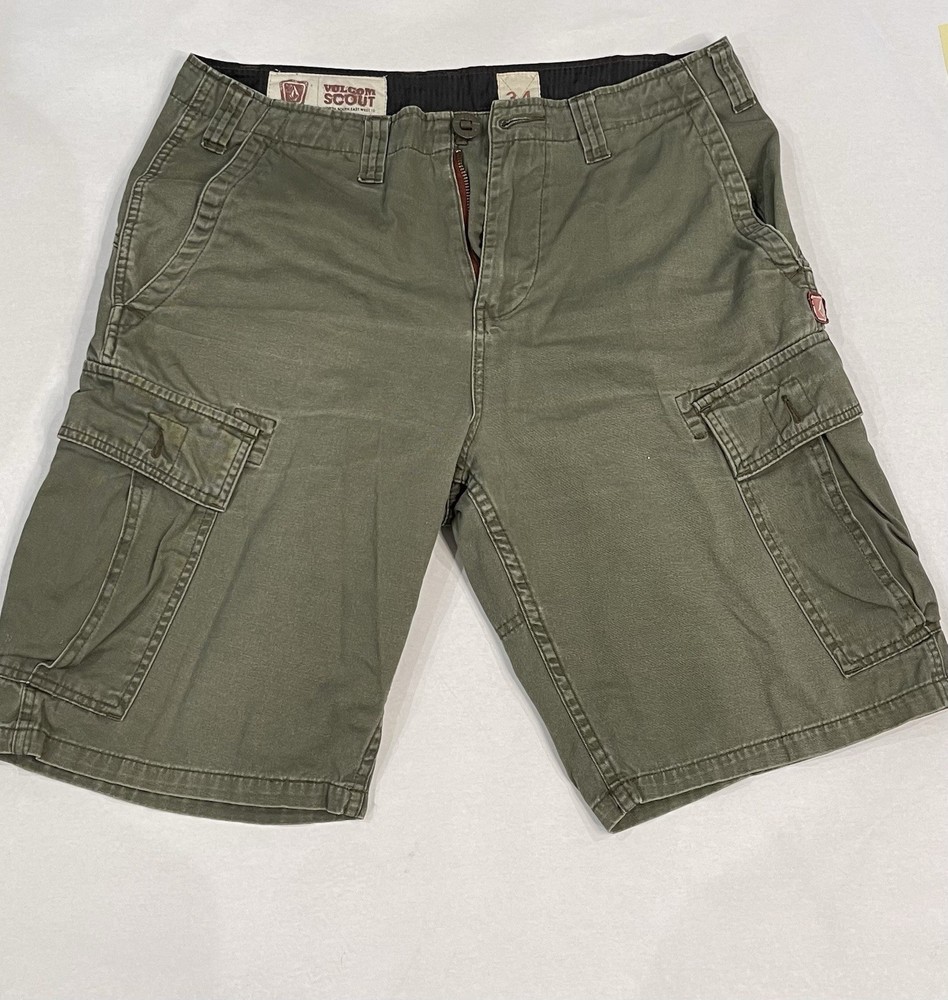 Volcom Scout Men's green Cargo Shorts size 34