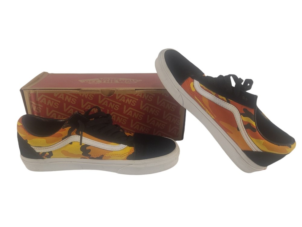 Vans Orange Camo Sz 8 Mens 9.5 Womens 500714 Off The Wall