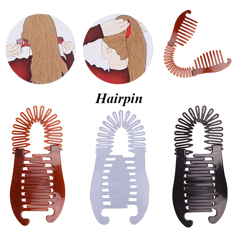 Jumbo Banana Comb Clip Thick Hair Riser Claw Interlocking Jaw Extra Large  ♪
