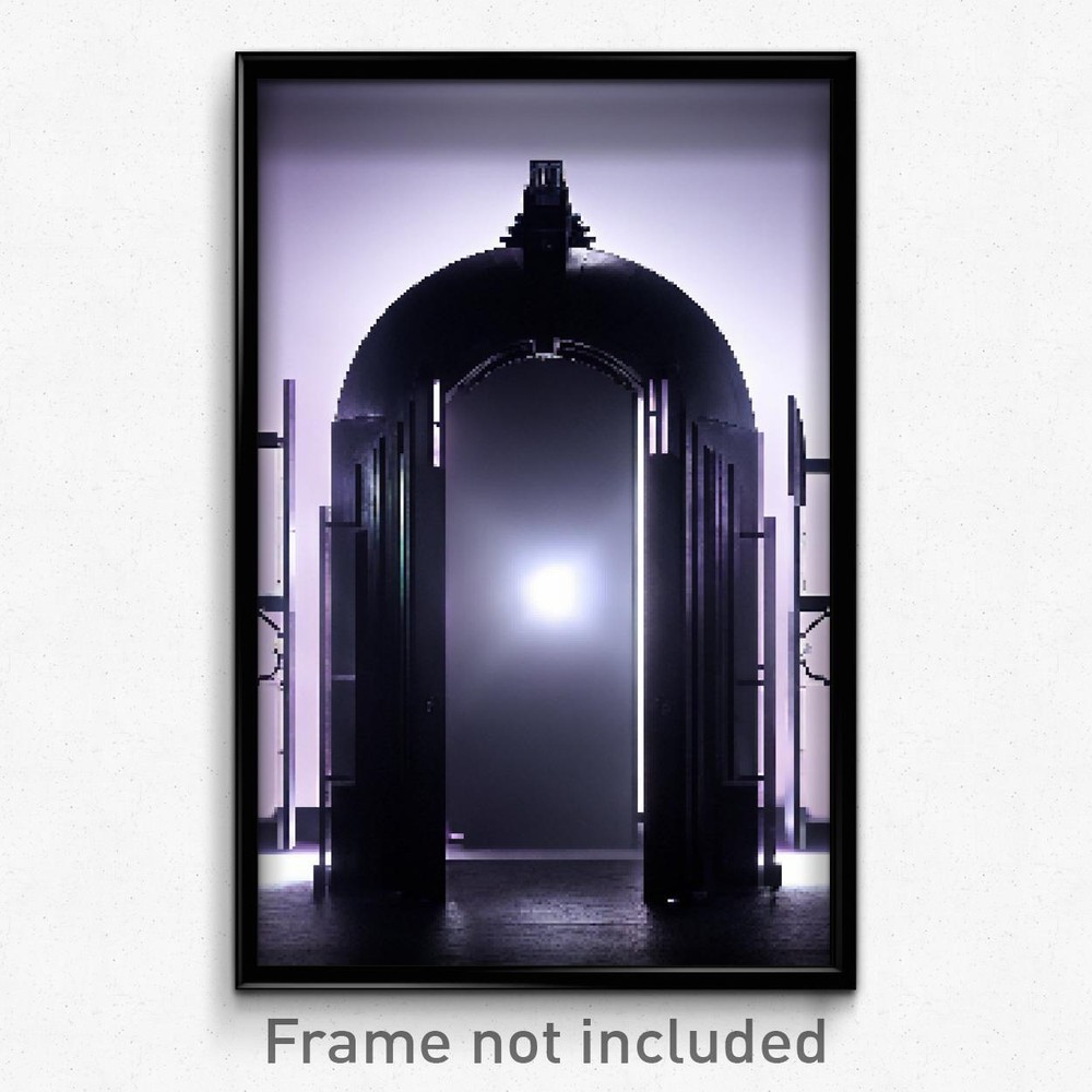 Pixel Art Poster - Black Opening (8 Bit Psychedelic Trippy Video Game Print)