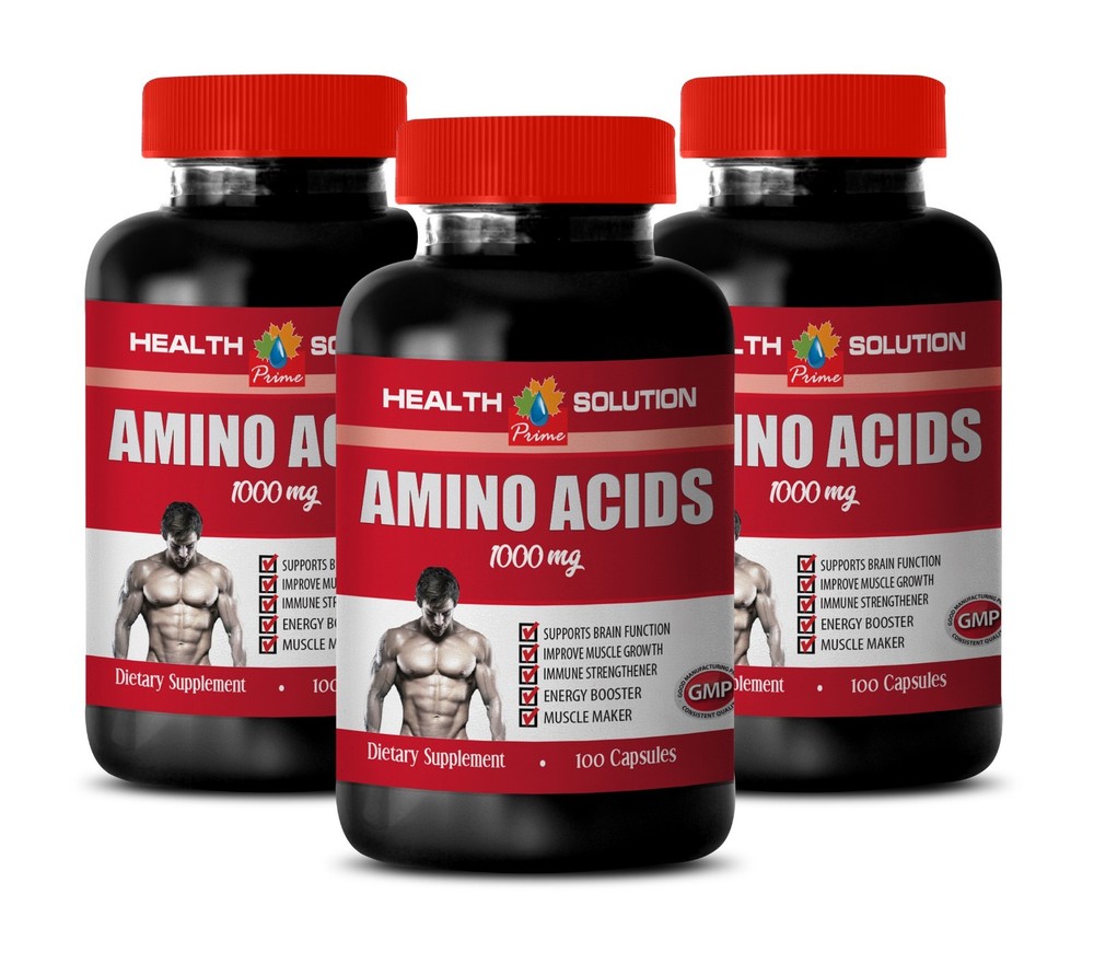 muscle growth booster - AMINO ACIDS 1000 - great and fast effect 3 Bottles