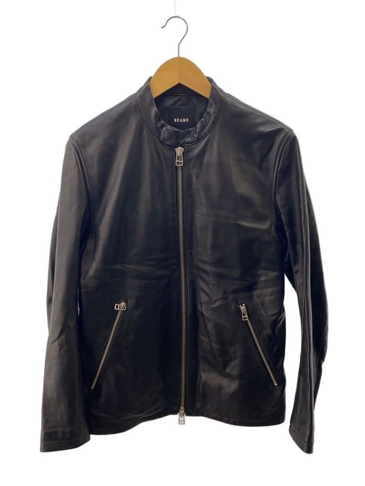 Beams Single Riders Jacket/M/Sheep Leather/Blk/11-18-3707-925 3476