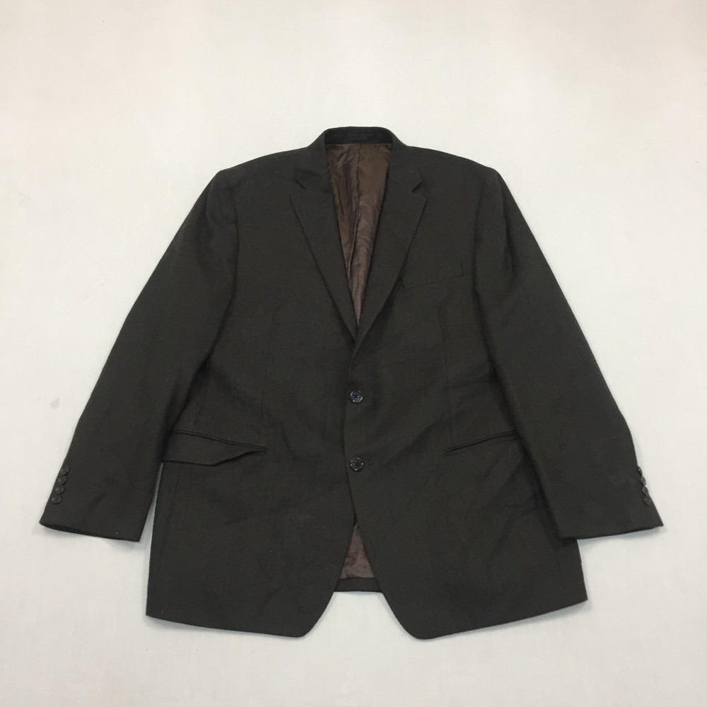 Chaqueta Blazer Lauren Ralph Lauren Para Hombre 46In Traje Botón 100% Lana Marrón (46L)