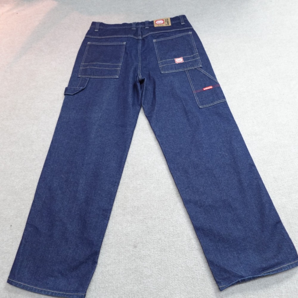 Vintage Ecko Blue 36x32 Carpenter Baggy Wide Leg Y2K Jeans