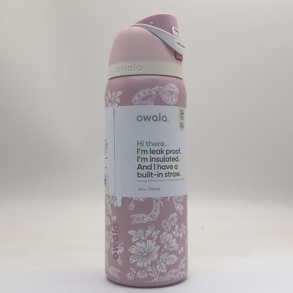 Owala FreeSip 32oz Ribbon Toile Water Bottle – Urban Outfitters Exclusive