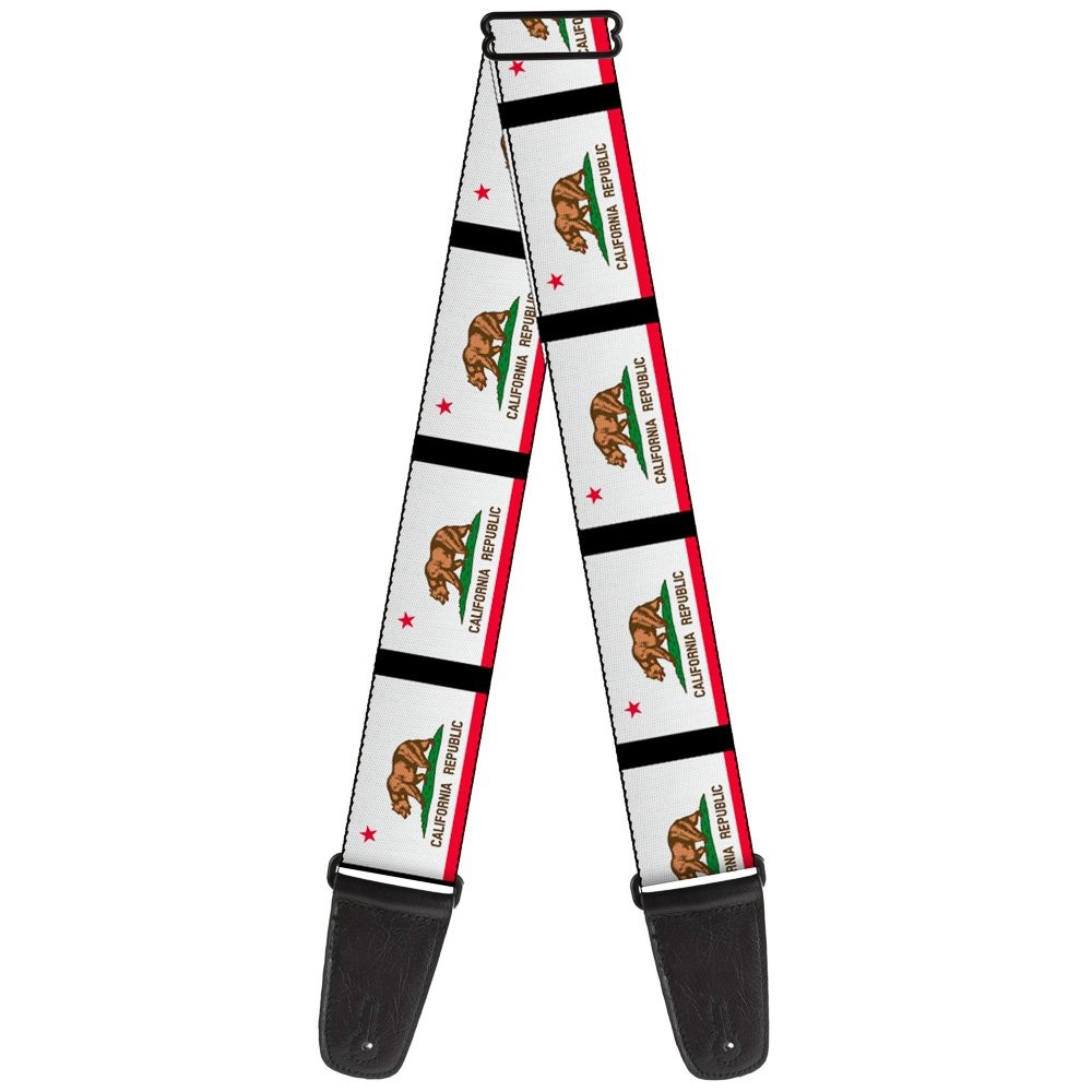 Guitar Strap - California Flag Repeat/Black ACC NEWAnother great item from Rarewaves USA | Free delivery!