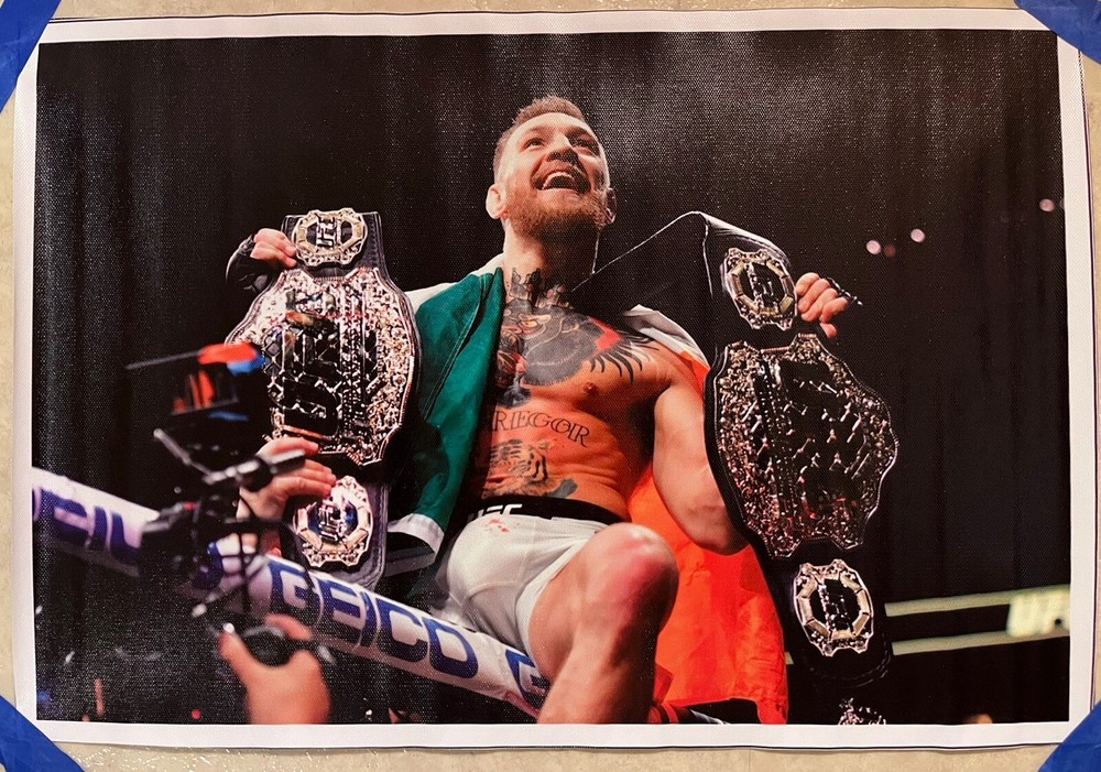 Conor McGregor UFC Champion Sports Poster 12x18 Unframed Canvas Wall Art