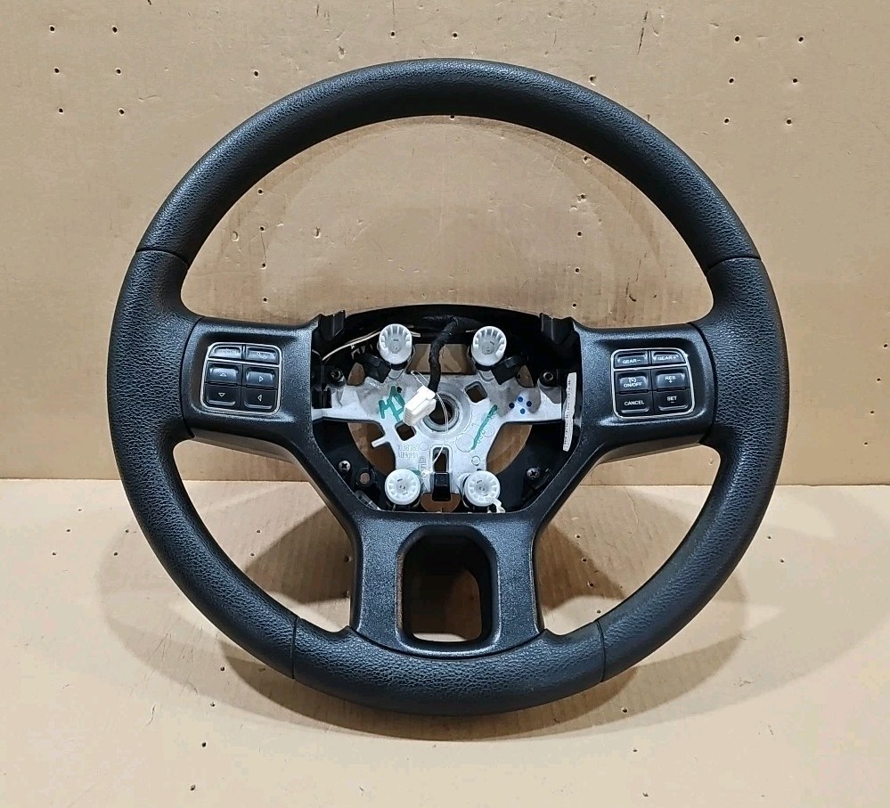 2013-2024 RAM 1500 2500 3500 OEM BLACK VINYL STEERING WHEEL ASSEMBLY 1VA49DX9AG