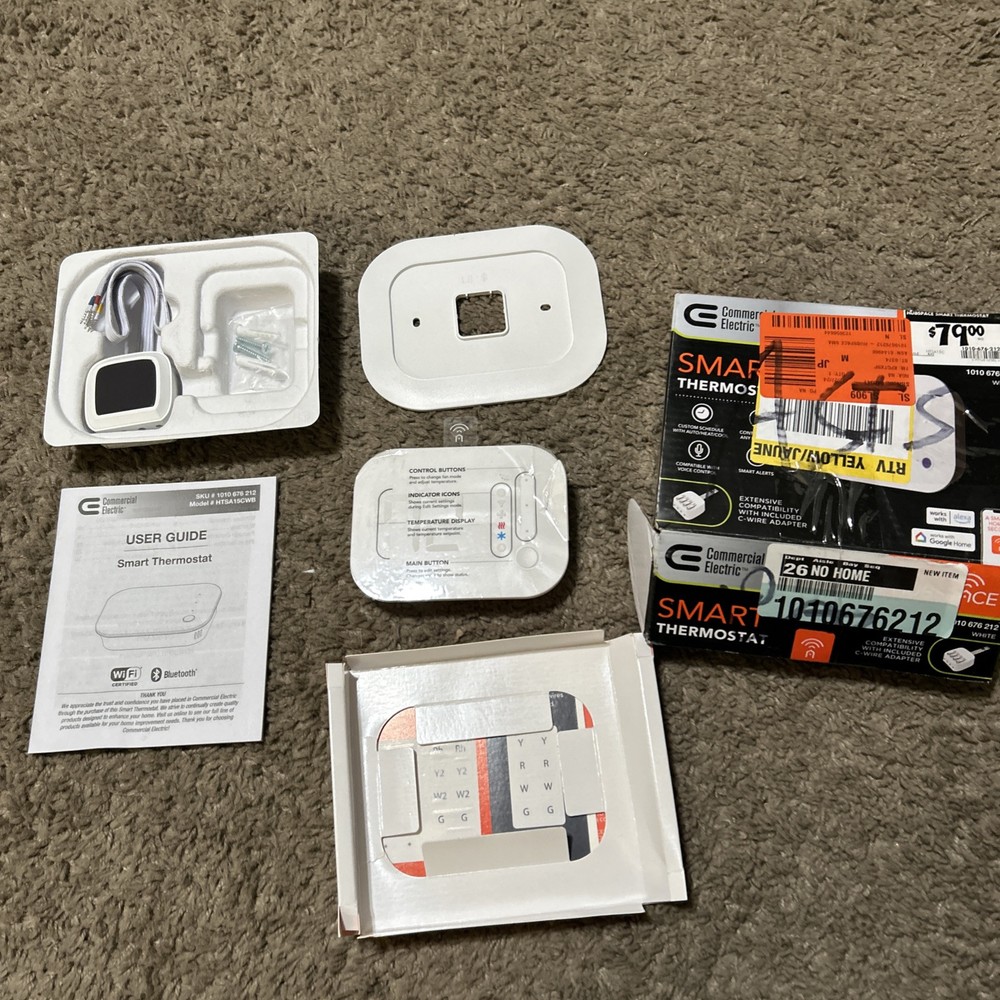 Commercial Electric Wi-Fi Bluetooth Enabled Smart Thermostat AS-IS READ DESCRIPT