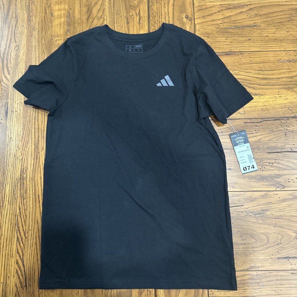 Adidas Youth Large Black Short Sleeve T-Shirt Blurred Camo L(14/16) NWT Boys Tee
