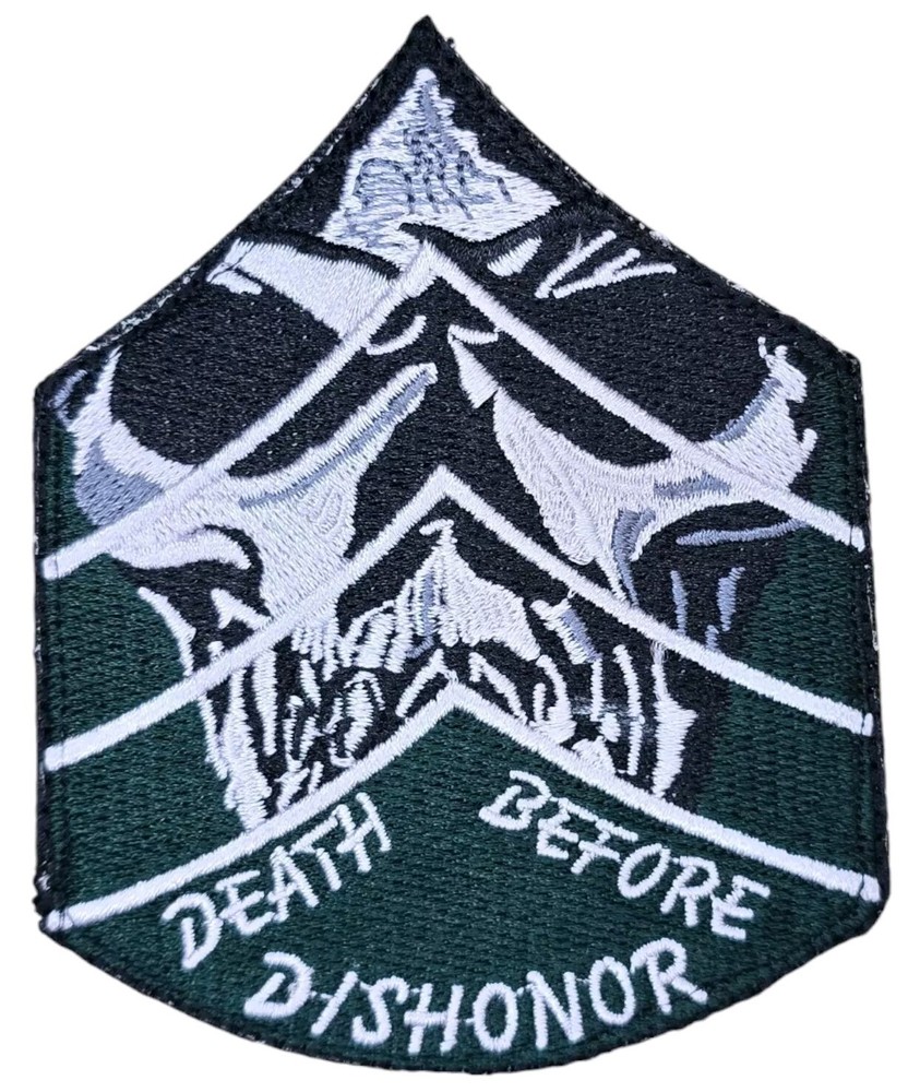 Death Before Dishonor Skull Forest Tactical Army Iron-On Morale Patch