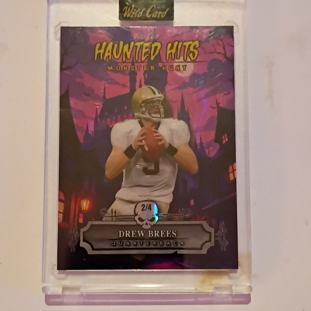 Wild Card 2025 Haunted Hits Monster Hunt Drew Brees Saints #HHH-DB Orange /4