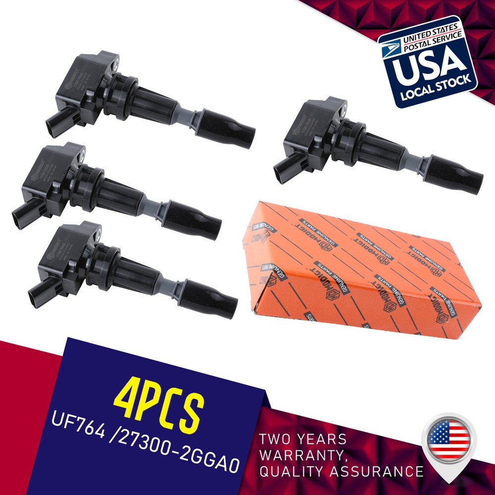 Replace Engine Ignition Coils 4Pcs For Genesis Hyundai Kia 2.0L 2.4L 273002GGA0