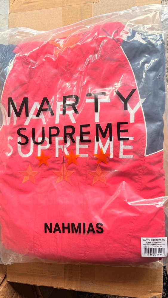 Marty Supreme Nahmias Red Korea Jacket - Size Small - Official Merch