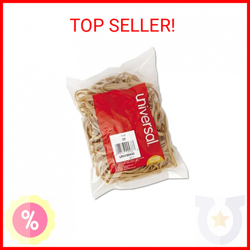 Universal 00433 Rubber Bands, Size 33, 3-1/2 x 1/8, 160 Bands/1/4lb Pack