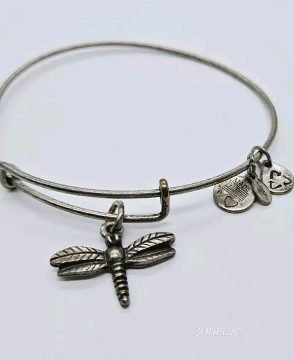 Alex and Ani Charm Bracelet DRAGONFLY silver tone Dangle OSFM One size