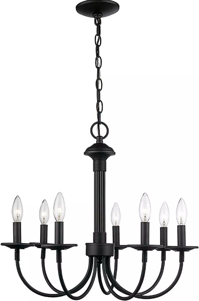 7-Light Oil Rubbed Bronze Candle Chandelier Hanging Ceiling Light Fixture