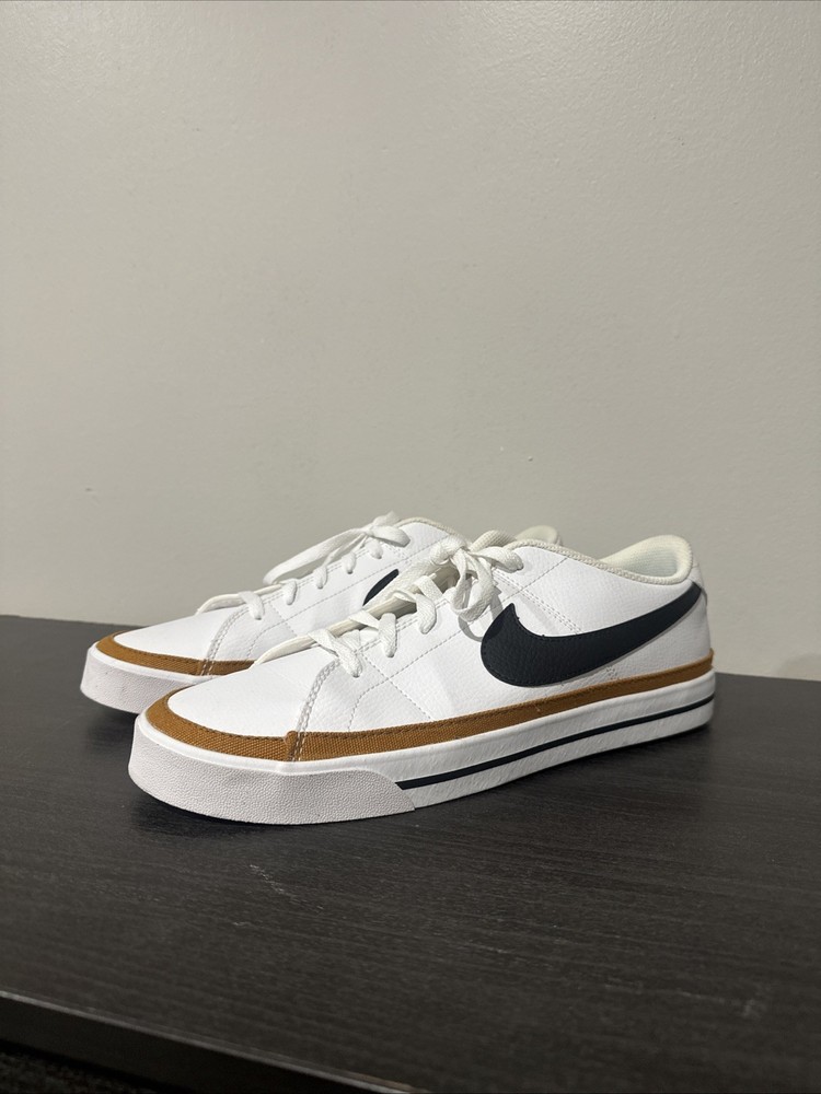 Nike Men’s Court Legacy Next Nature Sneakers Low Black/White/Tan US Size 11.5