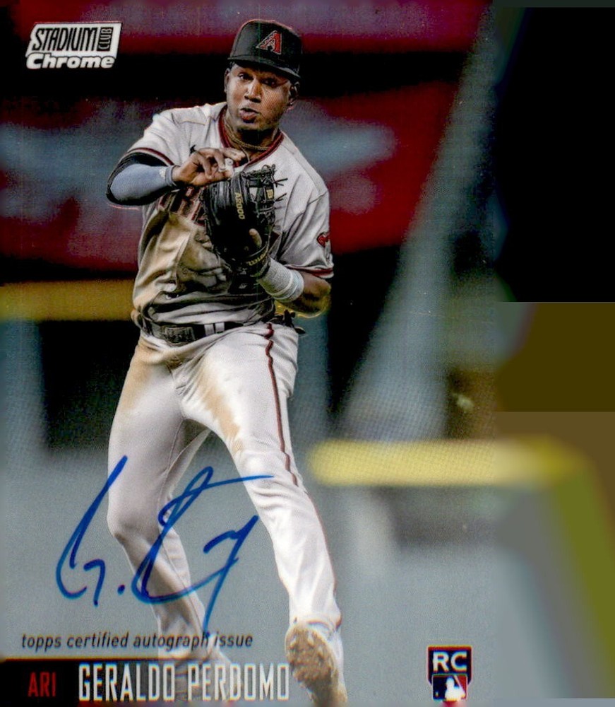 2021 Stadium Club Chrome Geraldo Perdomo Rc Autograph #Sccav-Gp