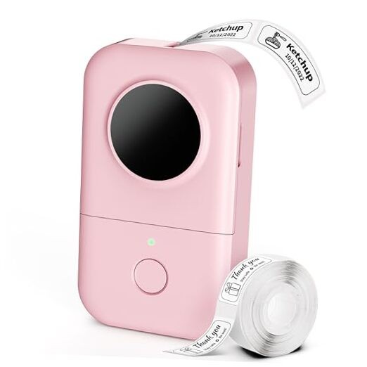 Bluetooth Mini Label Printer D30 Portable Handheld Pink Label Maker Machine
