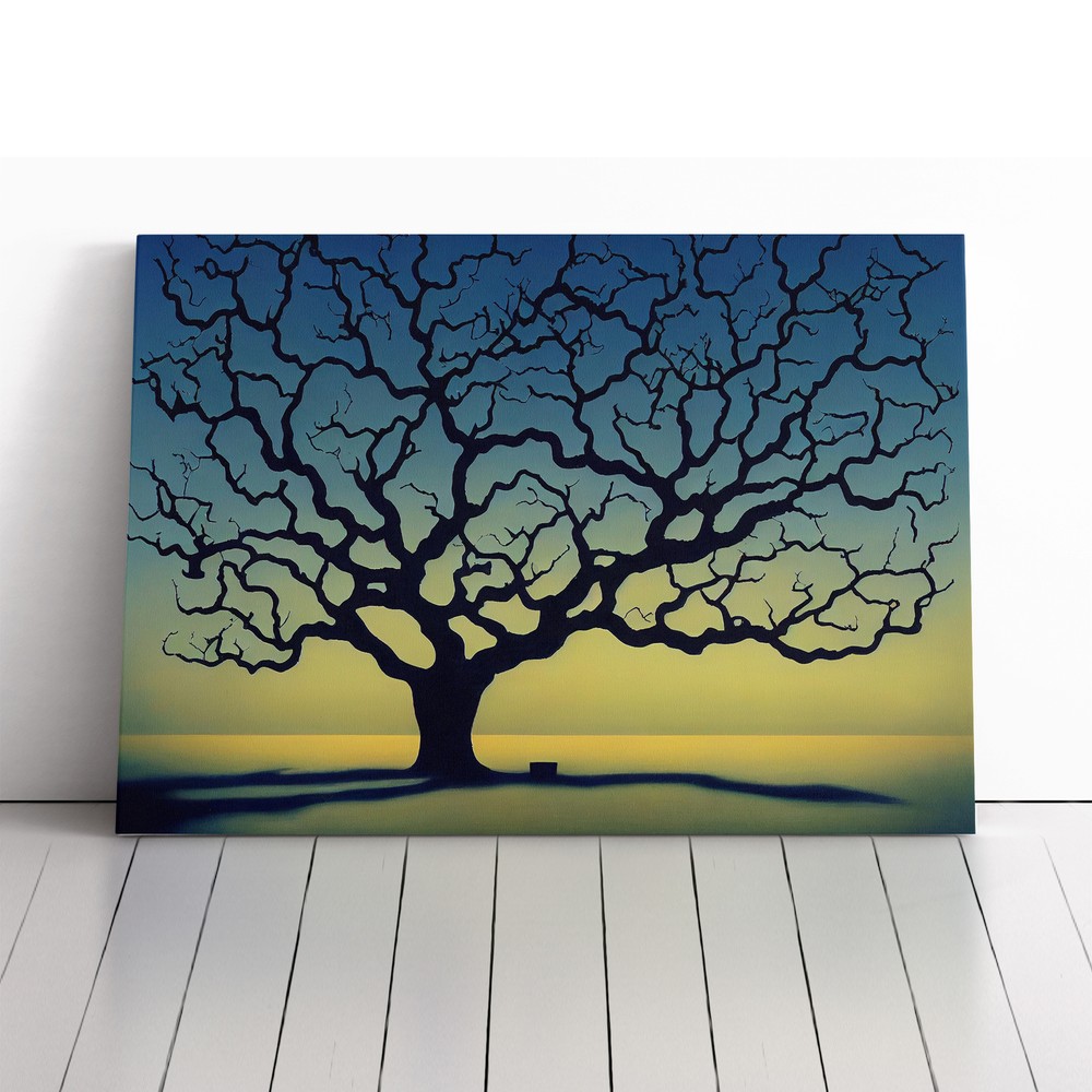 Enlightened Oak Tree Canvas Wall Art Print Framed Picture Home Decor Living Room