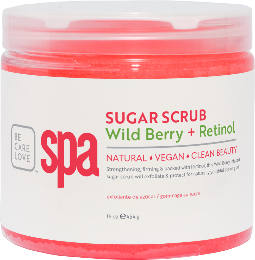 BCL SPA Sugar Scrub Wild Berry + Retinol, 16 oz.