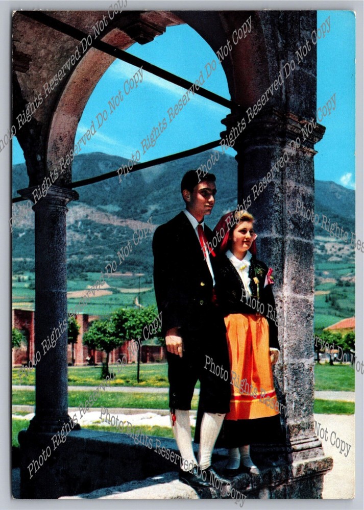 Vintage Postcard 1971 Castel Di Sangro Abruzzo Italy Abruzzi Costumes-image