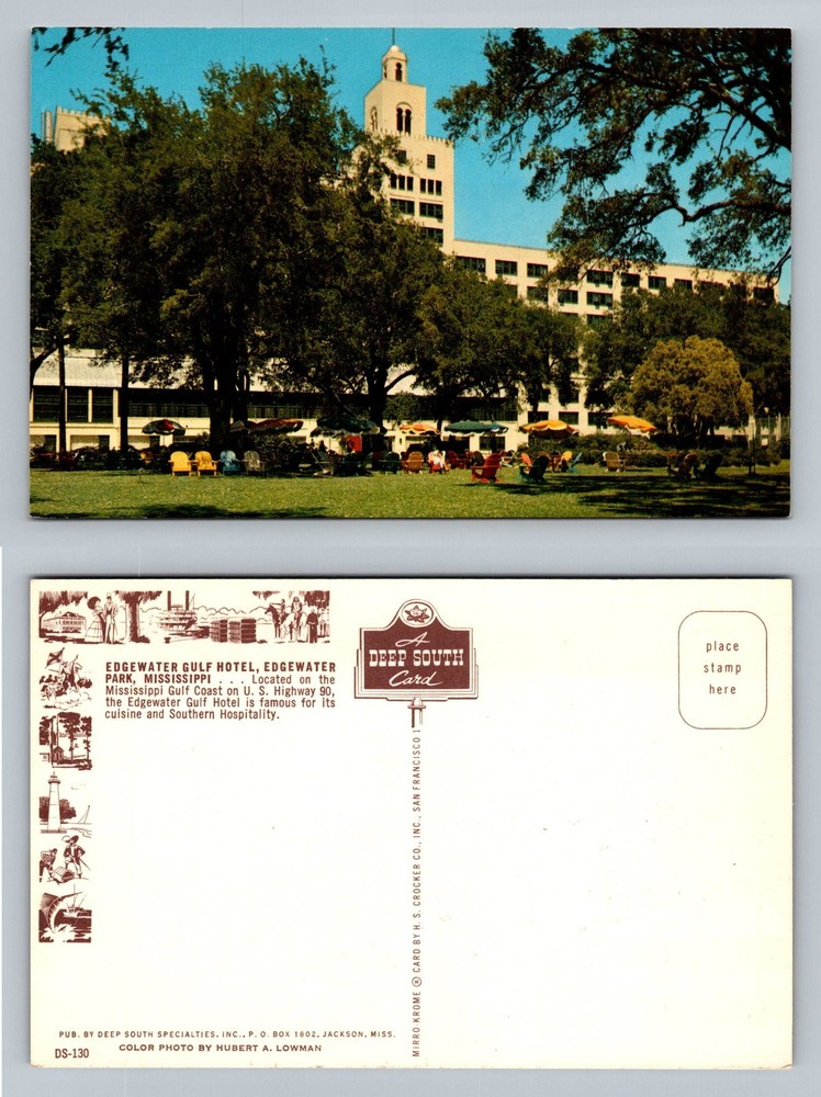Edgewater Park, MS-Mississippi Edgewater Gulf Hotel U.S. Hwy 90 Vintage Postcard