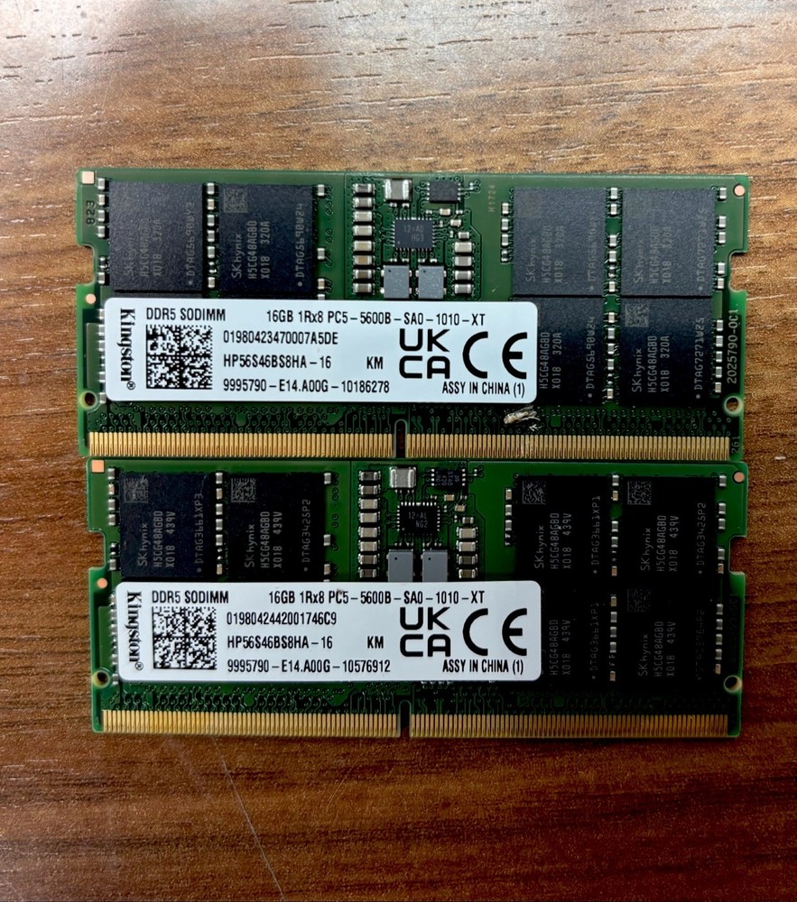 KINGSTON  RAM DDR5 SODIMM ( 32GB ) 2x16GB, 1Rx8 PC5-5600B-SA0-1010-XT,