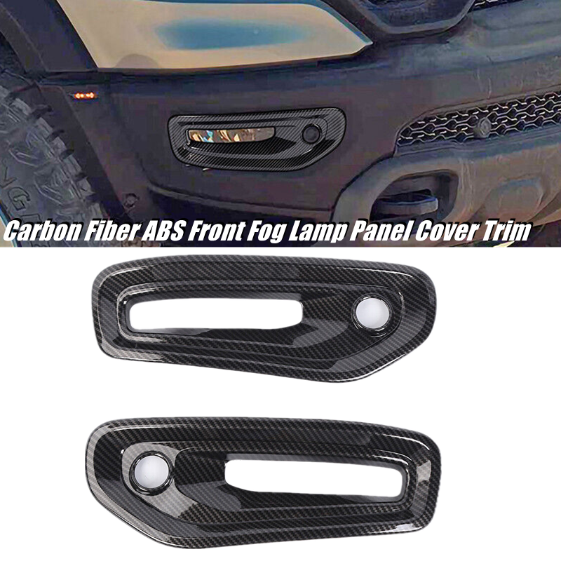 Carbon Fiber Look Front Fog Lamp Cover for 2021-2024 Ram 1500 TRX