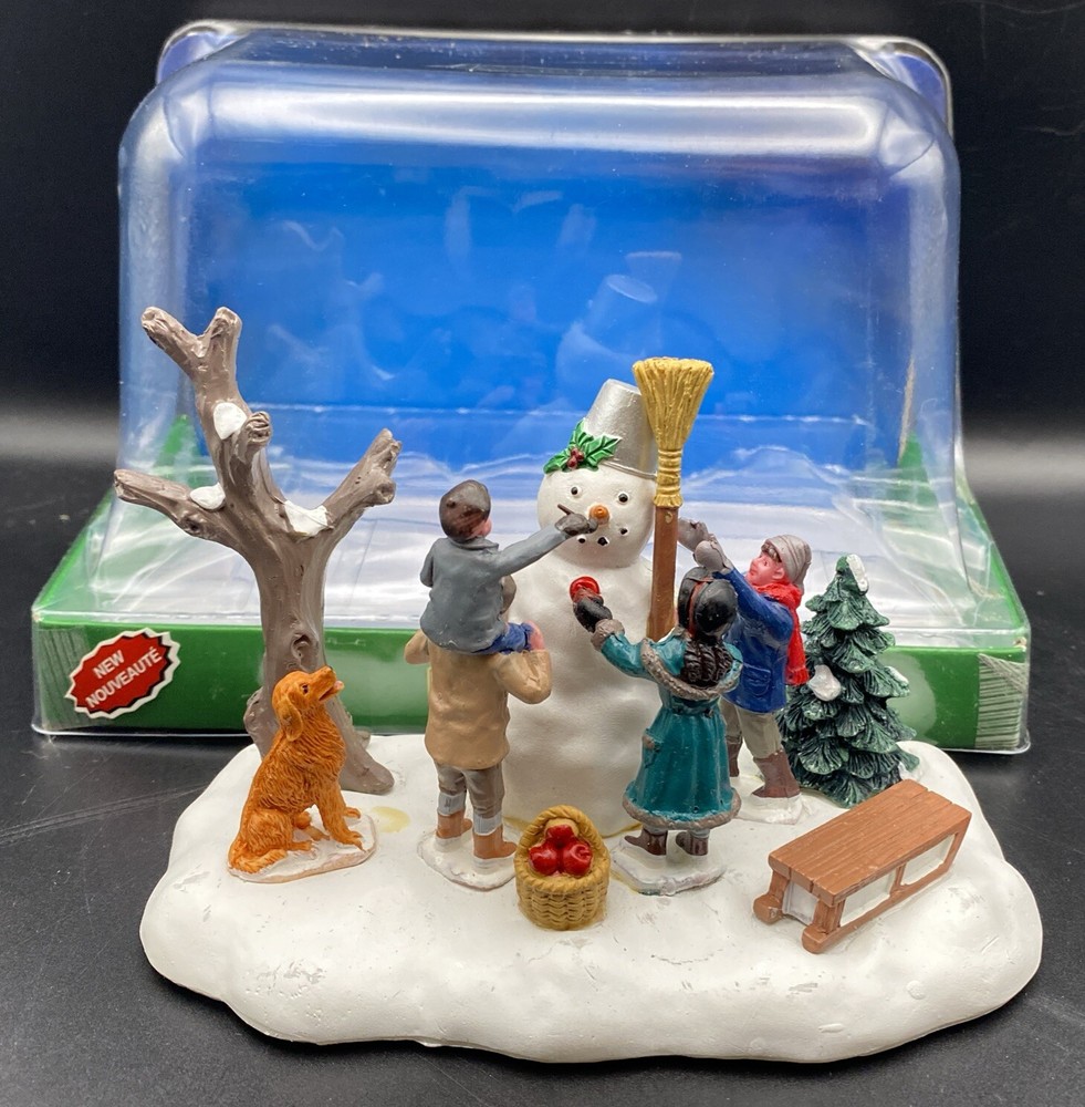 Lemax Christmas Village Snowman Building Kids Table Accent 63267-image