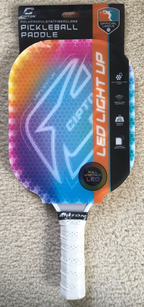 Cipton LED Light Up Pickleball Paddle Racket NEW