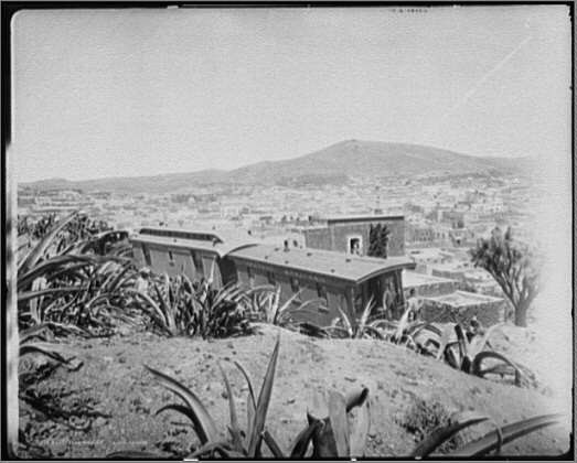 Photo:Zacatecas Mexico 1891 Railroad Station City View from Below Hill