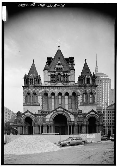 Boston MA Trinity Episcopal Church 1987 Copley Square front elevation