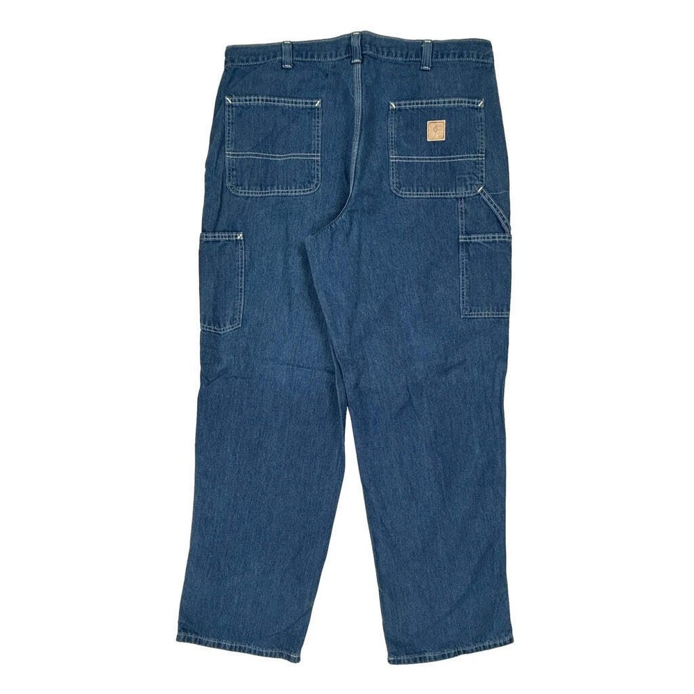 Carhartt Double Knee Carpenter Pants - 38W 32L Blue Cotton