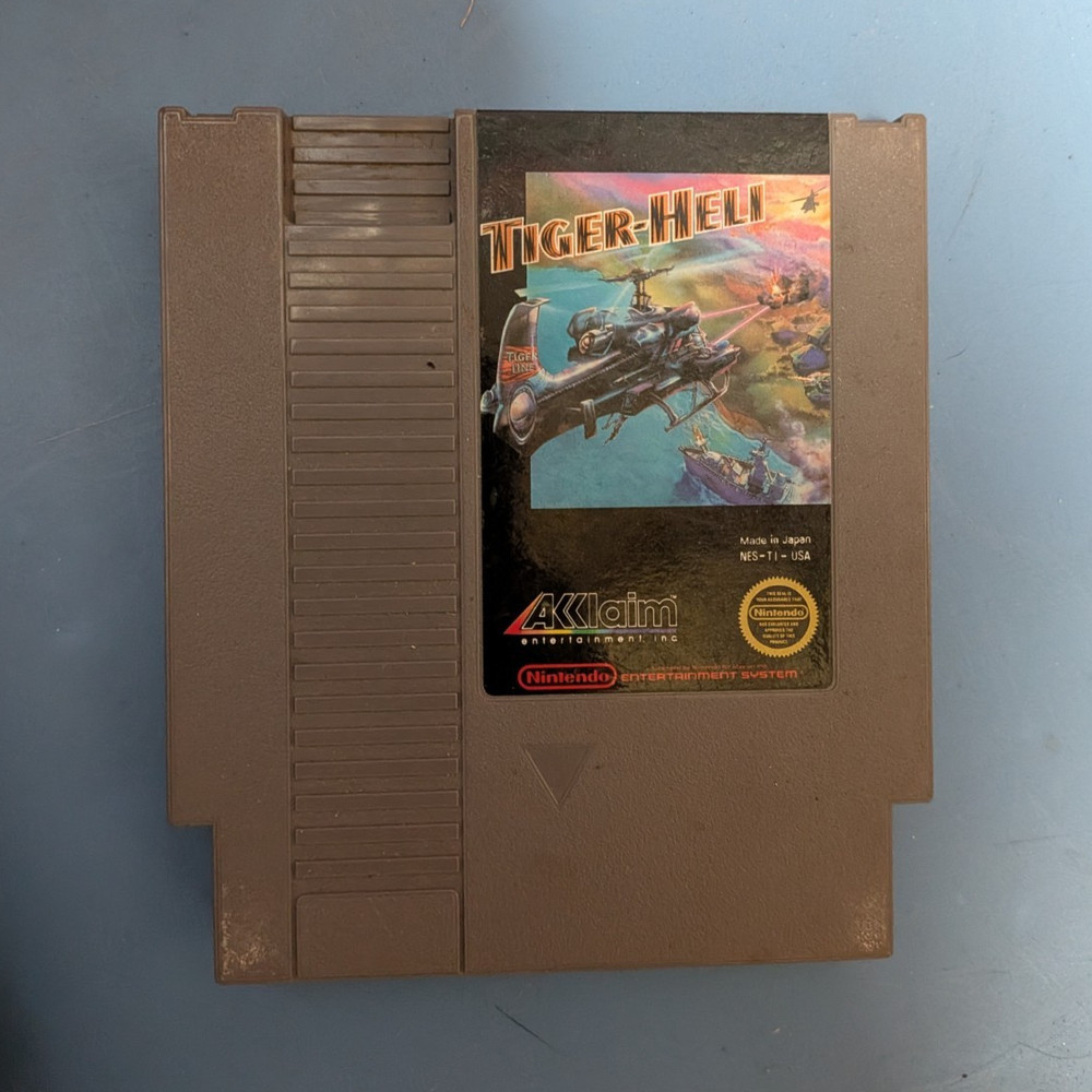 Tiger-Heli Nintendo NES Game Cartridge by Acclaim NTSC-U/C for US/Canada