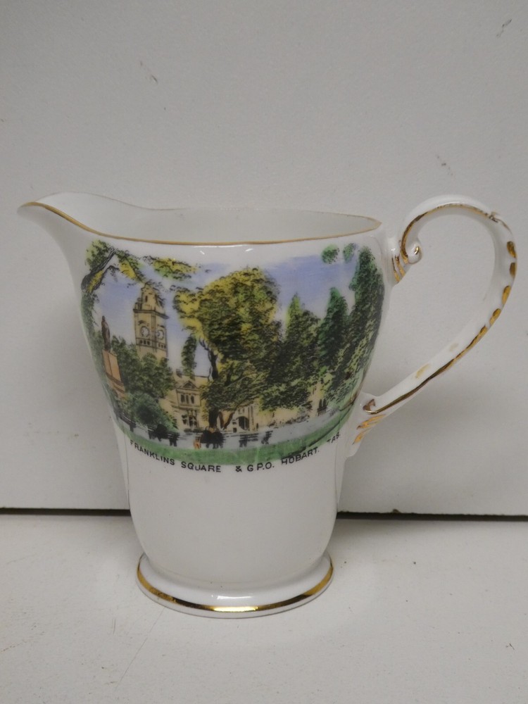 ROYAL GRAFTON BONE CHINA PORCELAIN SOUVENIR JUG FRANKLIN SQ GPO HOBART AUSTRALIA
