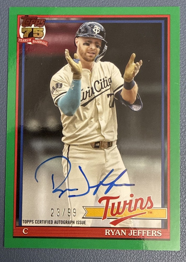 2026 Topps Series 2 Ryan Jeffers 1991 Topps Green Auto /99 Twins