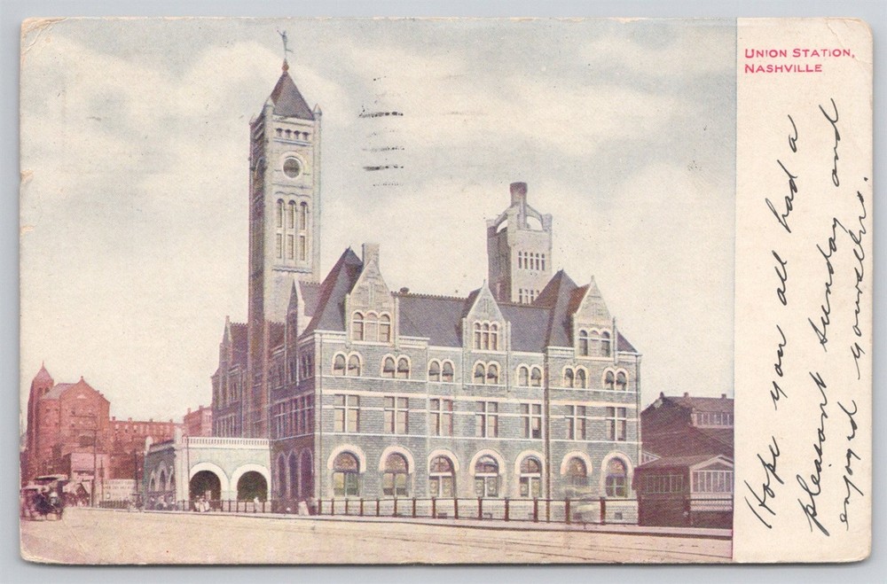 Union Station Train Depot Nashville TN C1910s Postcard AJ2