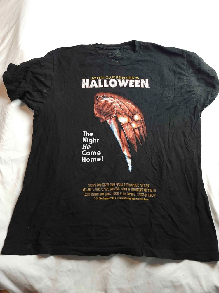 John Carpenter's Halloween Men T-Shirt XL Black The Night He Came Home Horror
