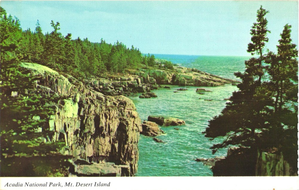 Picturesque View of Acadia National Park, Mt. Desert Island, Maine Postcard-image
