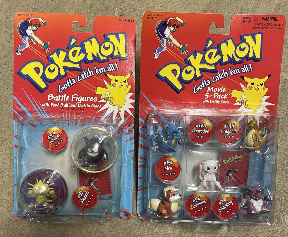 Sealed Pokémon Vintage Toys Battle Figures, Pez Candy, Flip Stickers, Bouncers..