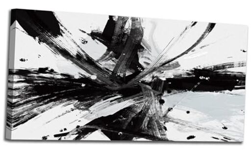 Black and White Abstract Canvas 30
