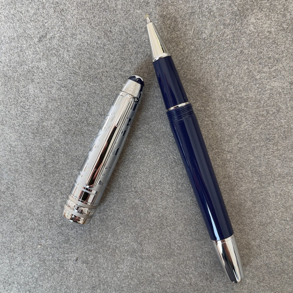 Deluxe Olympic Chamonix Series Deep Blue+Silver Color 0.7mm Rollerball Pen