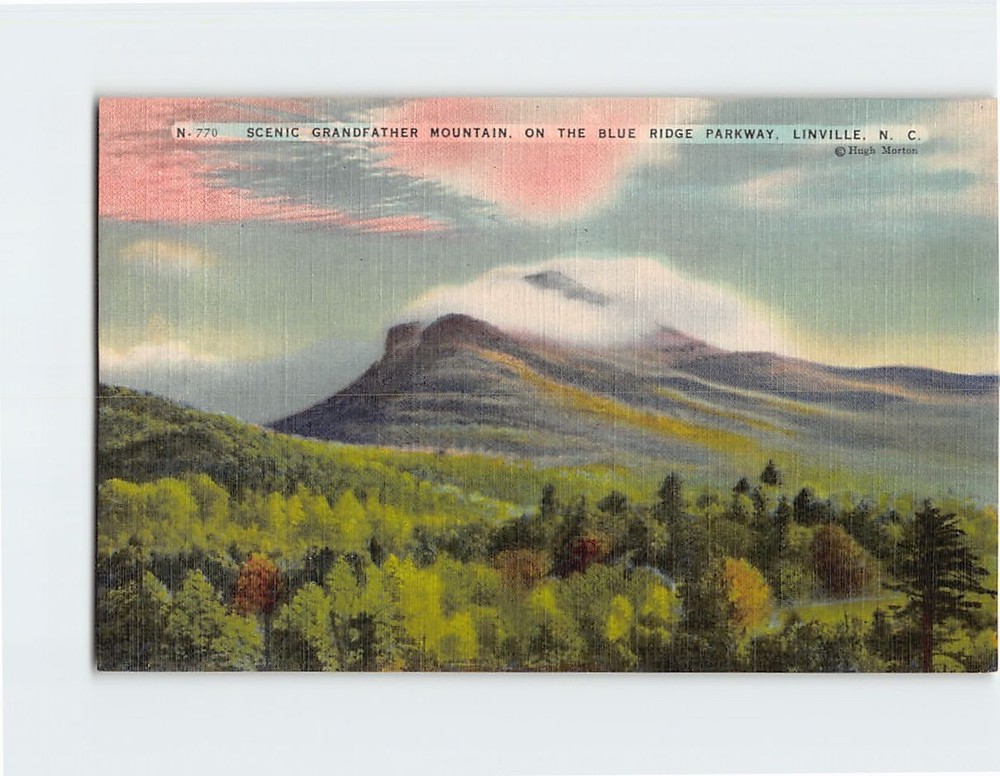 Postcard Scenic Grandfather Mountain Blue Ridge Parkway Linville North Carolina