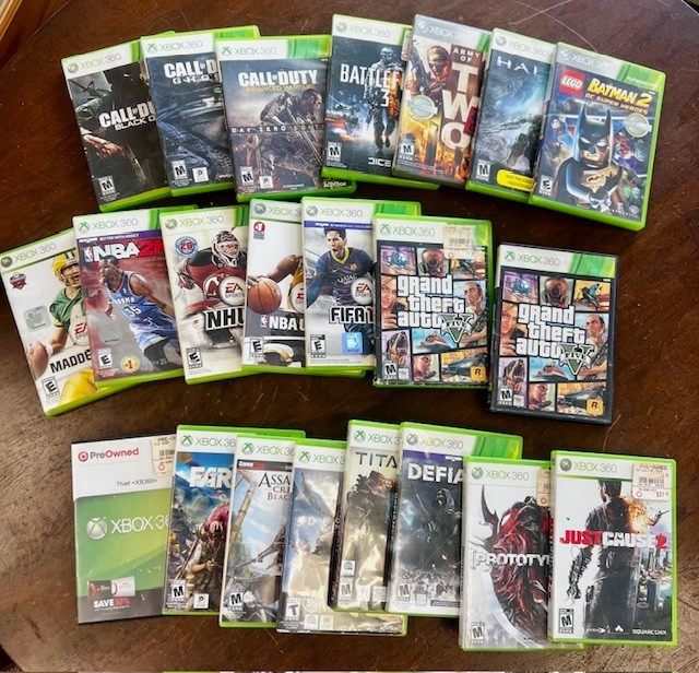 22 XBOX 360 ASSORTMENT Game lot bundle used good condition!