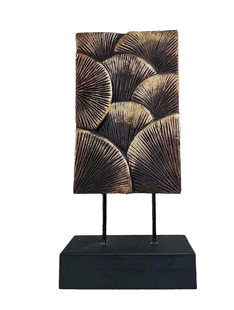 Abstract art deco geometric gold accent on black art nouveau design-image