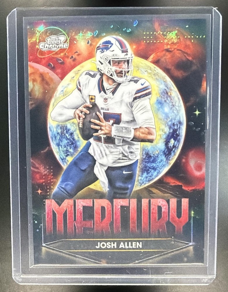 Josh Allen 2025 Topps Cosmic Chrome Football Planetary Pursuit Mercury SSP